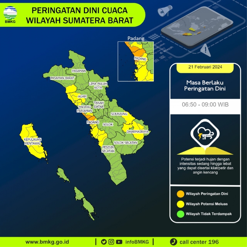 BPBD Kota Padang Menghimbau Kepada Masyarakat Untuk Selalu Waspada Terhadap Bencana